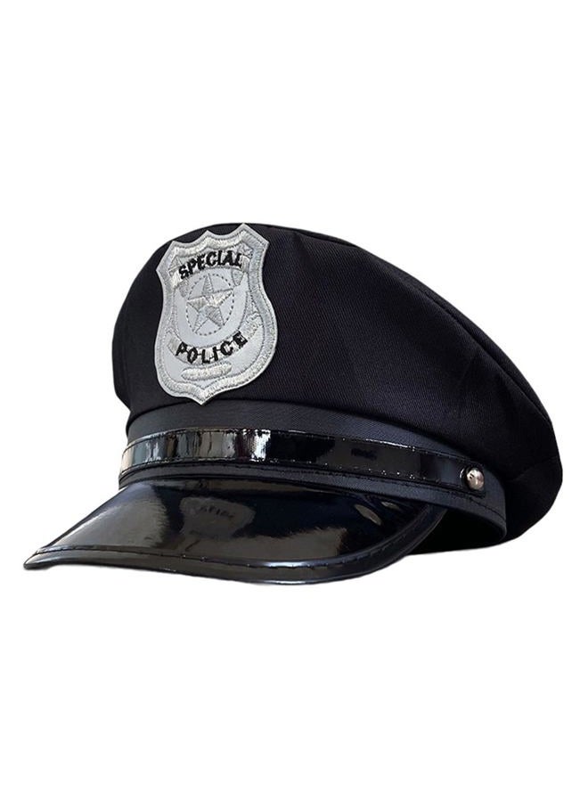 Soochat Police Hat Cop Hat Policeman Cap Police Cosplay Halloween Party Accessories - Image 1