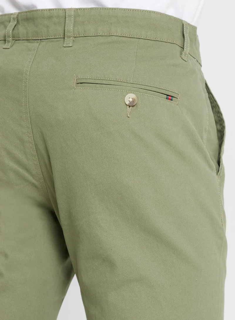 Thomas Scott Thomas Scott Men Olive Green Joggers Trousers