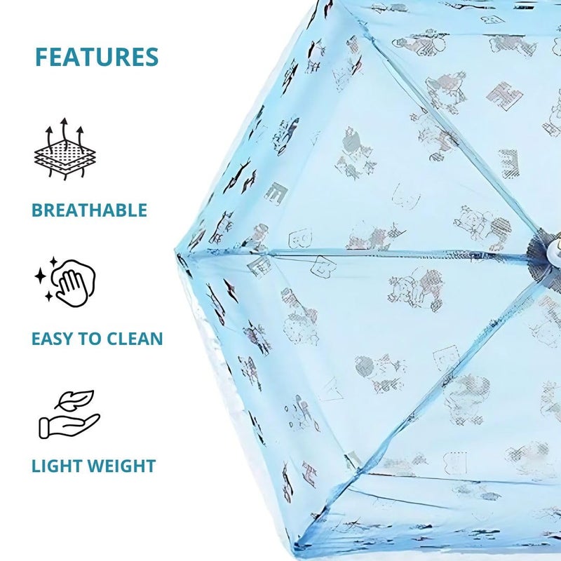 FARMER KING MAT Umbrella Style Baby Mosquito Net | Full Cover Protection for 0-3 Years | Foldable, Breathable, Portable Baby Net for Newborns & Infants (Blue) - Image 4
