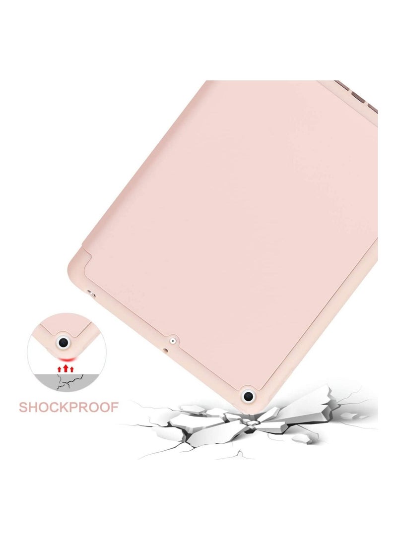 iPad 6th Generation Case, iPad 5th Generation Case with Pencil Holder, Premium Folio Folding Stand Smart Auto Wake/Sleep Case Cover for Apple iPad 9.7 Inch 2018/2017 (Pink) - Image 4