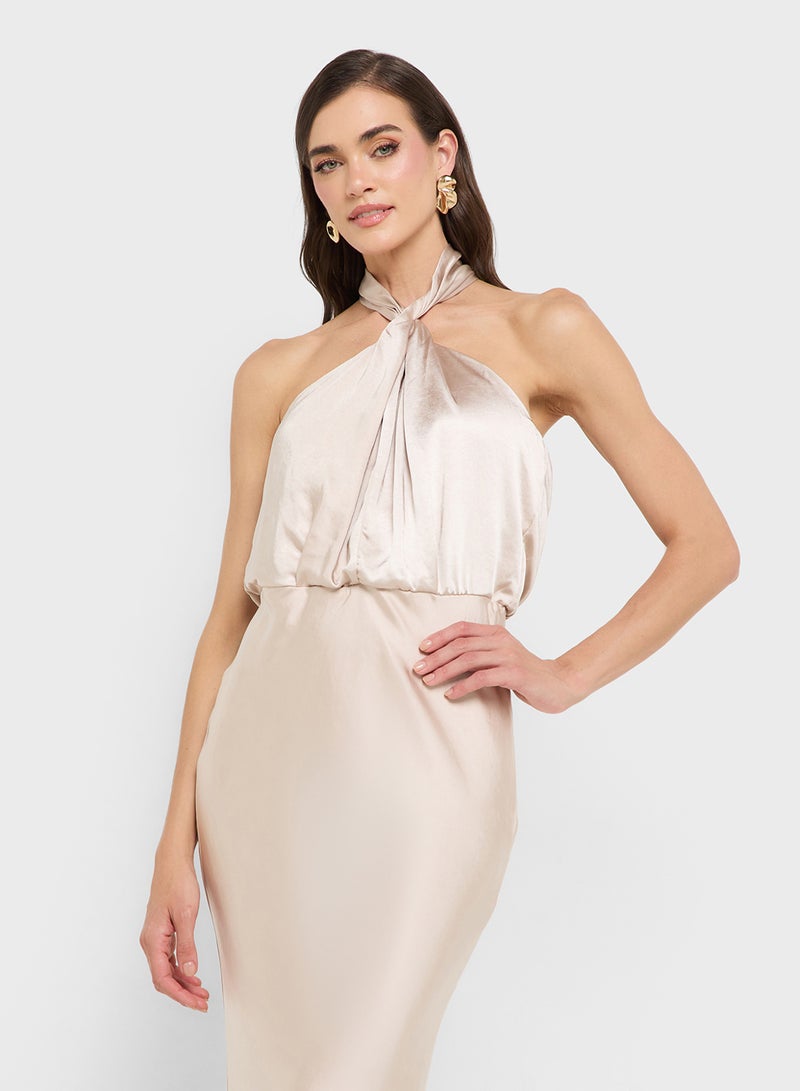 Style Cheat Halter Maxi Dress - Image 3