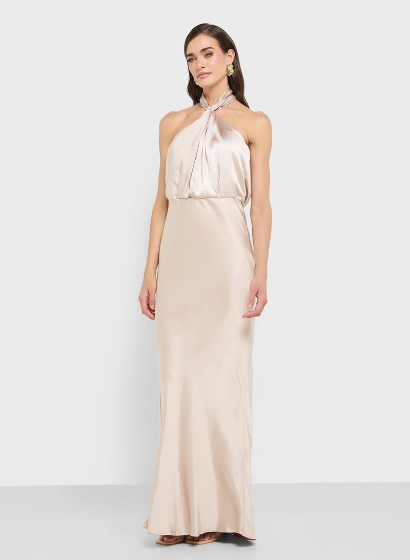 Style Cheat Halter Maxi Dress