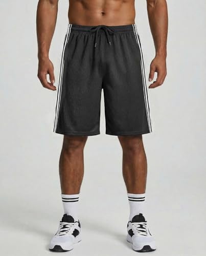 REALESSENTIALS Real Essentials 5 Pack: Men’s 9" Mesh Shorts – Athletic Gym, Workout, Basketball, Running, Casual Lounge Activewear Pockets, Set 5,XL - Image 2