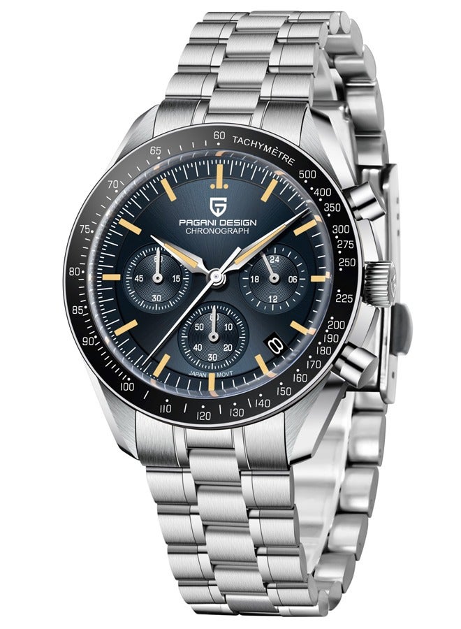 PAGANI DESIGN New Men's Quartz Chronograph Watches, Stainless Steel Waterproof Sports Watch, Sapphire Glass Dial, PD-1701  - Image 2