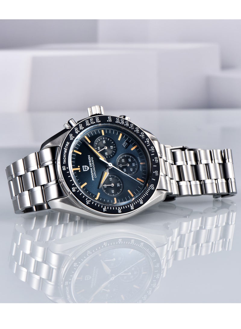 PAGANI DESIGN New Men's Quartz Chronograph Watches, Stainless Steel Waterproof Sports Watch, Sapphire Glass Dial, PD-1701  - Image 3