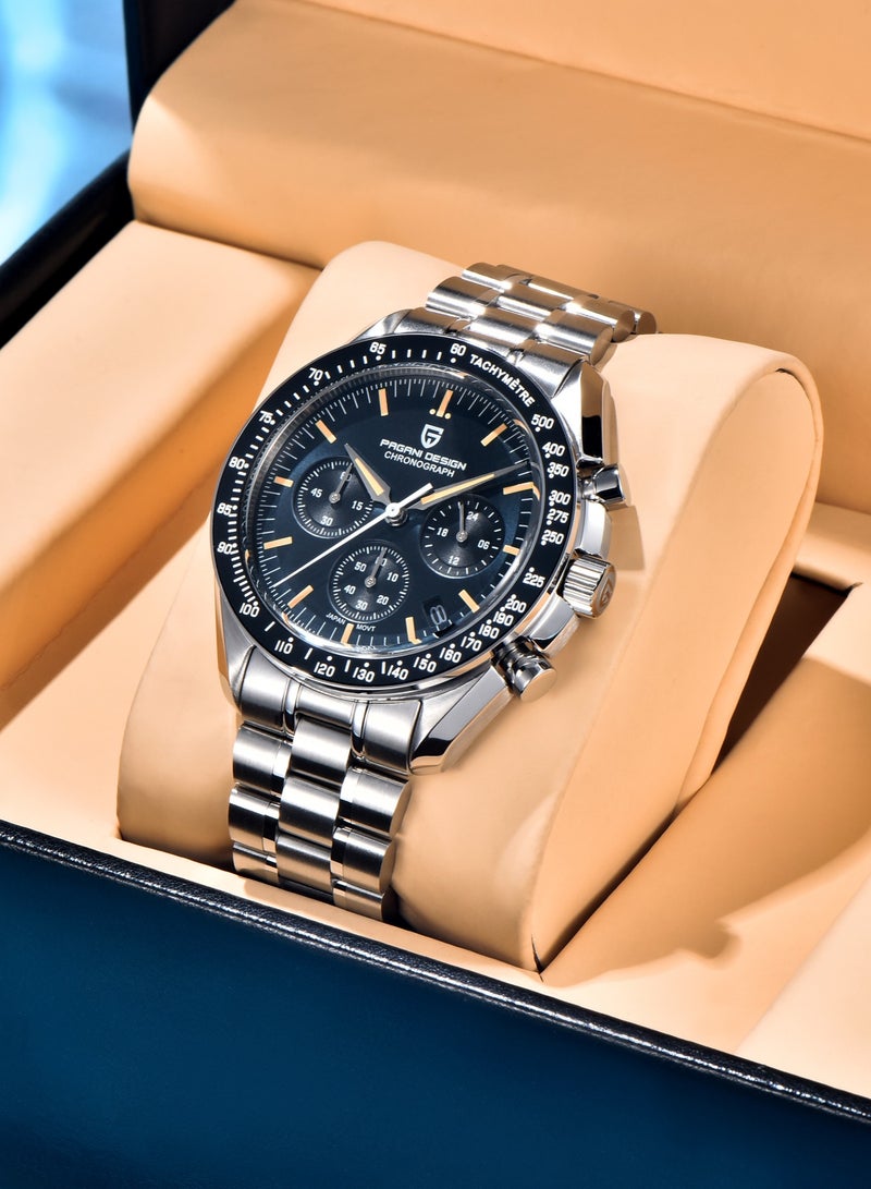 PAGANI DESIGN New Men's Quartz Chronograph Watches, Stainless Steel Waterproof Sports Watch, Sapphire Glass Dial, PD-1701  - Image 4