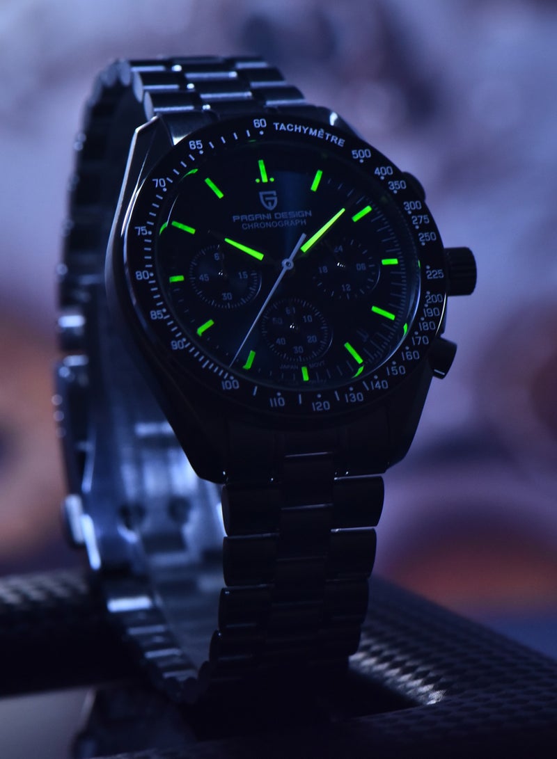 PAGANI DESIGN New Men's Quartz Chronograph Watches, Stainless Steel Waterproof Sports Watch, Sapphire Glass Dial, PD-1701  - Image 5