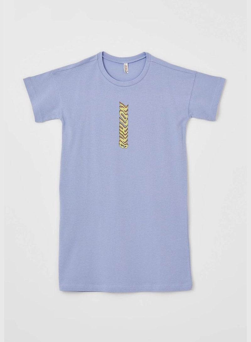 DeFacto Graphic Print T-Shirt Dress - Image 1