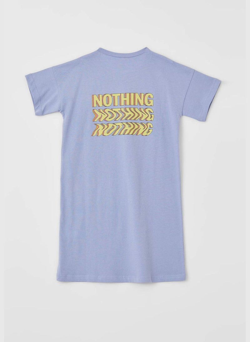 DeFacto Graphic Print T-Shirt Dress - Image 4