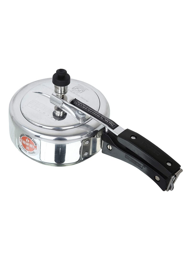 Saral Aluminum Pressure Cooker With Inner Lid Metallic 1.5L - Image 4