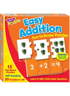 : Fun-To-Know Puzzles: Easy Addition, Learn To Add & Solve Basic Equations, 15 Three-Piece Two-Sided Puzzles, Self-Checking, 30 Puzzles Total, For Ages 4 And Up - pzsku/ZCEDF17AC01D07113D03EZ/45/_/1732786586/fcdd161f-7780-4a20-8583-834e27d74230