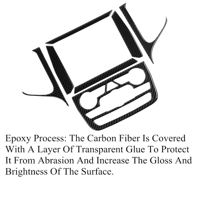 YOCTM ملصق نظام الملاحة GPS لواجهة القيادة YOCTM لجيب جراند شيروكي 2014 2015 2016 2017 2018 مجموعة كاملة من ملحقات الداخلية غطاء زخرفي لواجهة القيادة من ألياف الكربون الحقيقية ملصقات وحدة التحكم المركزية الزخرفية. - Image 4