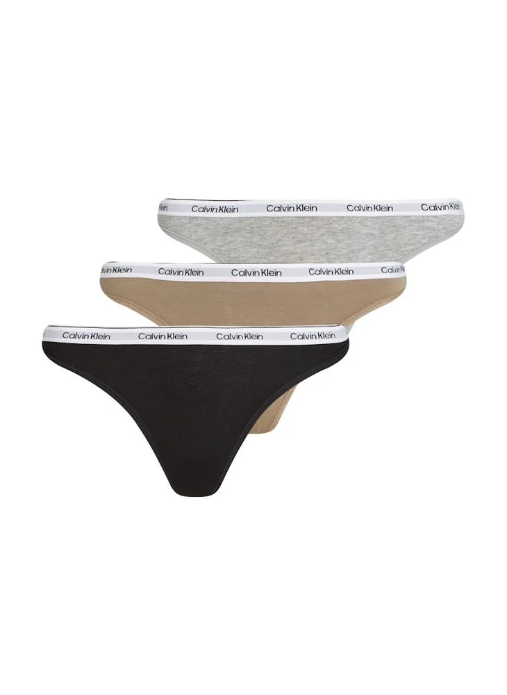 CALVIN KLEIN 3 Pack Of Logo Band Thongs