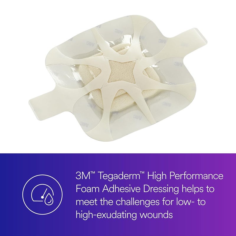 Tegaderm 3M Tegaderm Foam Adhesive Dressing 90610 10 DressingsCTN 4 CTNCS - Image 3