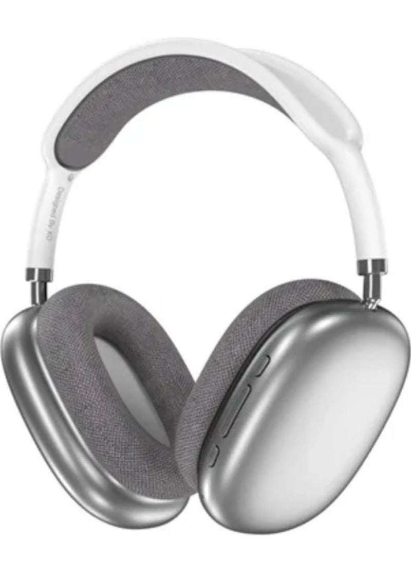 NEW P9 Wireless Bluetooth Headphones – Physical Noise Reduction Headset with Stereo Sound for Gaming, Phone, and PC (White) - Image 1