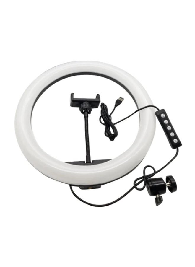 SHOPI - MJ26 RGB LED Ring Light 26cm 10-inch multicolor off white light with Phone Clip wall Phone Video Beauty Fill Light - TikTok Light - Musically Light - Image 1