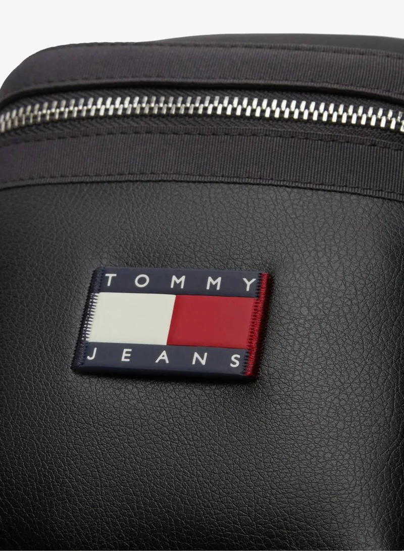 Tommy Jeans Black Elevated Reporter Crossbody Bag for Men | Best Price UAE