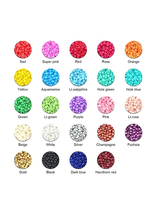 XiuWoo 10000-Piece Opaque Glass Seed Beads Kit - Image 2