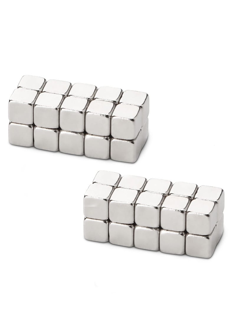Excefore Square Cube Magnets, 40Pcs Fridge Magnets, 5 x 5 x 5mm Strong Magnet, Square Magnets Mini Small Magnets for Office, Office, Map, Photo (Square)  - Image 2