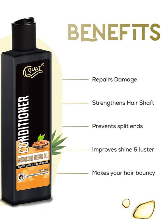 QUAT Moroccan Argan Oil Conditioner, Nourishes, Repair & Shine, For Long and Lifeless Hair, Dream Lengths (250ml) - Image 4