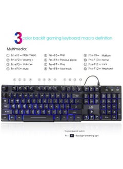 Rii Rk100 3 Colors Led Backlit Mechanical Feeling Usb Wired Multimedia Office Keyboard For Working Or Primer Gaming,Office Device
