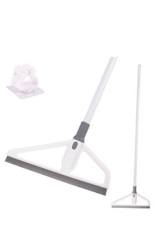 Excefore Rubber Squeegee Broom, Multifunction Magic Broom, Scraping Silicone Broom Sweeper, Silicone Broom for Floor Cleaning, with Mop Clip, for Kitchen Bathroom Shower Tile Marble Window Cleaning (Grey)  - Image 1