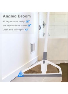 Excefore Rubber Squeegee Broom, Multifunction Magic Broom, Scraping Silicone Broom Sweeper, Silicone Broom for Floor Cleaning, with Mop Clip, for Kitchen Bathroom Shower Tile Marble Window Cleaning (Grey)  - Image 3