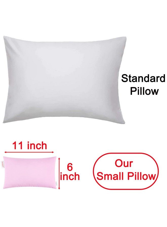 Pro Goleem Small Pillow 11’’X6’’X2.5’’ Small Pillows For Sleeping And Traveling Mini Pillow With Name Tag Tiny Pillow For Kids Baby Pillow Neck Lumbar Knee Nap Pillow Pet Pillow Pink  - Image 3
