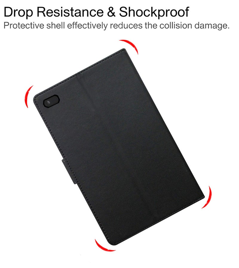 TGK Leather Flip Stand Cover with TPU Back Case for Lenovo Tab E7 Tb-7104I Tablet 7 inch - Black - Image 5