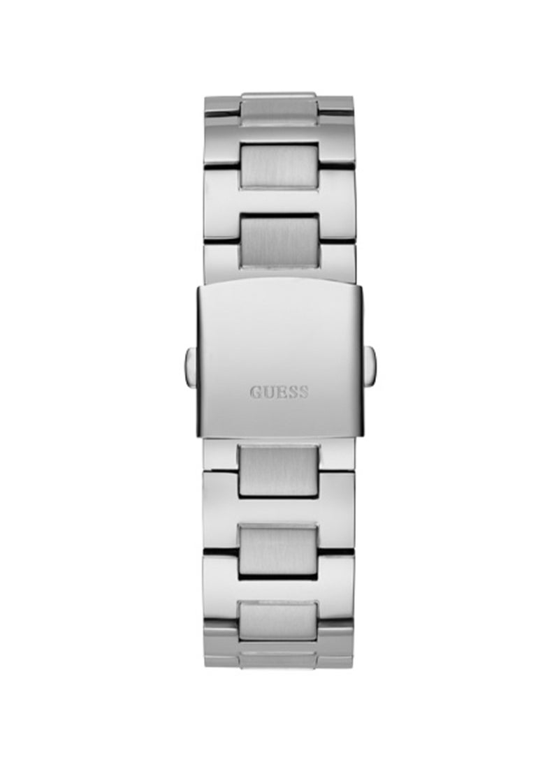 Guess Men's Silver Chronograph Stainless Steel triffany Blue Dial Strap Watch - GW0489G3 - Image 5