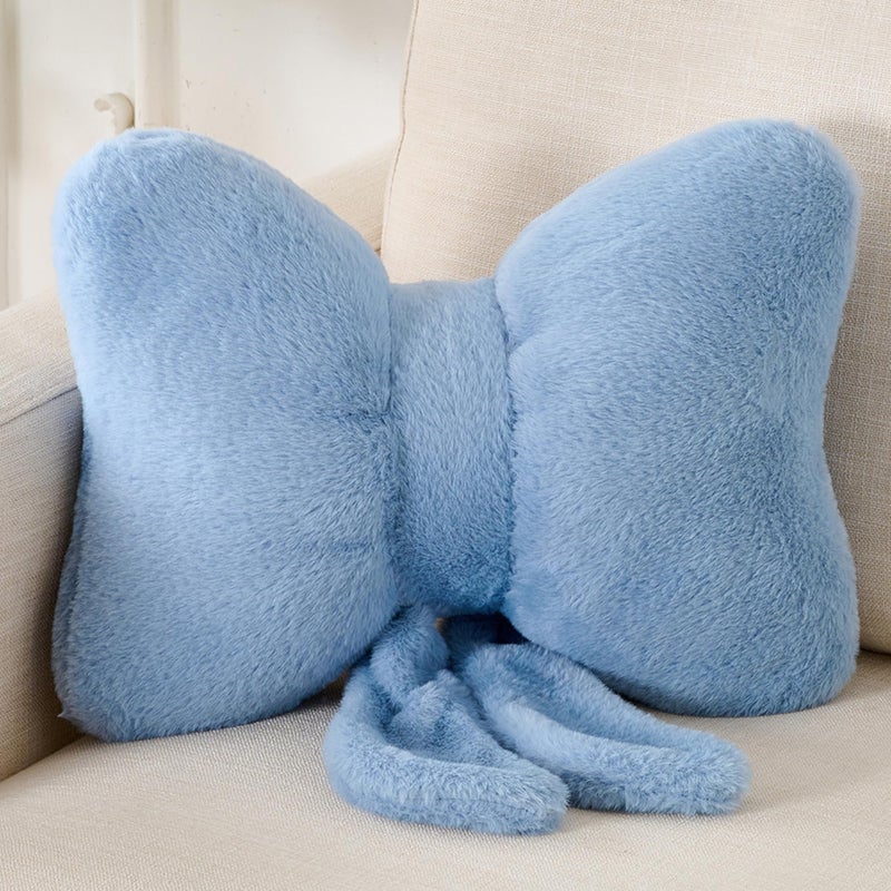 XIAIJIA Bowknot Throw Pillows Bow Decorative Pillow Aesthetic Home Decor Knot Plush Pillows Soft Seat Cushions Cute Throw Pillow for Couch Bow Room Decor - Image 1