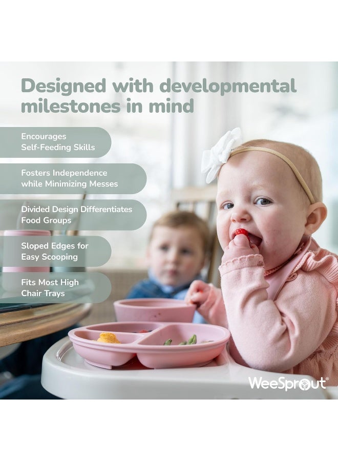 وي سبراوت Suction Plates with Lids for Babies  Toddlers - Image 4