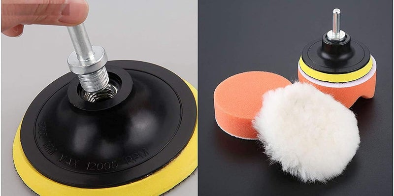 DIY Crafts DIY Crafts CT-DIY-HI-34052 6 Pcs Gross Polishing Buffing Pads Kit Car Polisher Drill Adapter Car Polish Sponge Wheel Kit  - Image 3