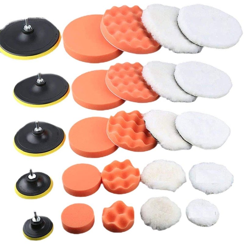 DIY Crafts DIY Crafts CT-DIY-HI-34052 6 Pcs Gross Polishing Buffing Pads Kit Car Polisher Drill Adapter Car Polish Sponge Wheel Kit  - Image 1