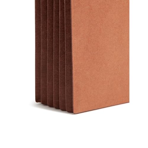 Smead جيب سمياد بنهاية علامة، علامة مقطوعة مستقيمة معززة، توسيع 5-1/4"، حجم خطاب عريض إضافي، أحمر مع جيب بني داكن، 10 في العلبة (73691) - Image 5
