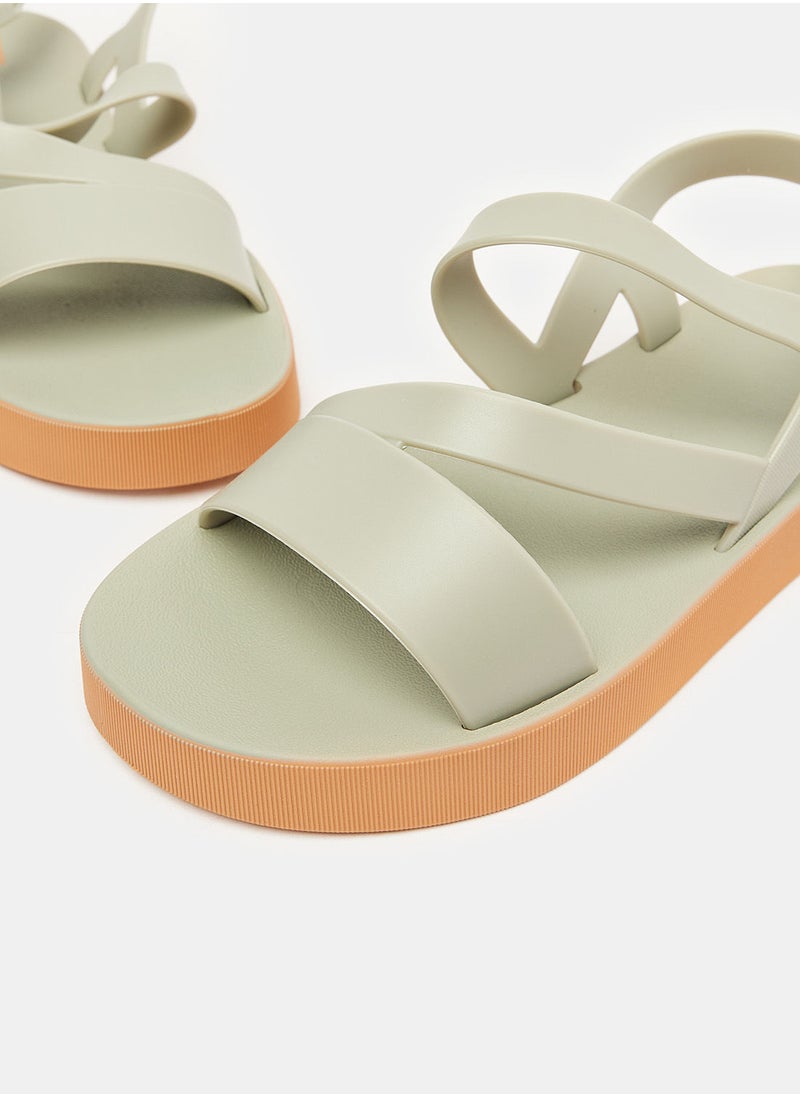 Zaxy - ZAXY URBAN SAND PLAT AD SANDAL/GREEN/BEIGE - Image 1