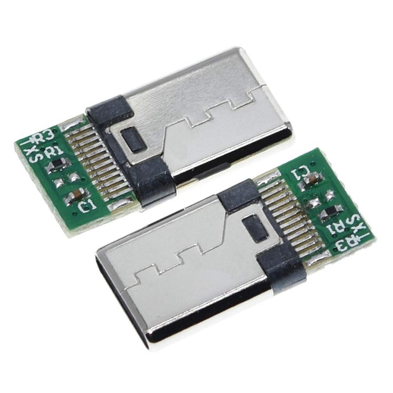 انمبست 10 قطع موصل USB 3.1 من النوع C 24 دبوس ذكر وأنثى مقبس محول لتلحيم الأسلاك والكابلات لوحة PCB 24P وحدة دعم - Image 3