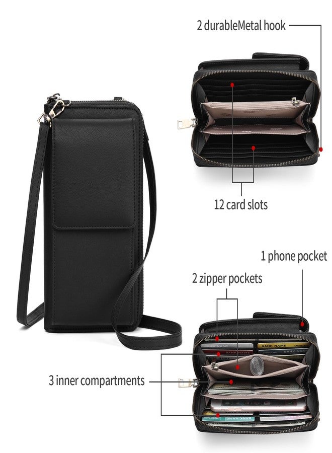 SENDEFN Small Crossbody Cell Phone Purse for Women Leather Cellphone Bags Wallet Purses with Multi Card Slots - Image 3