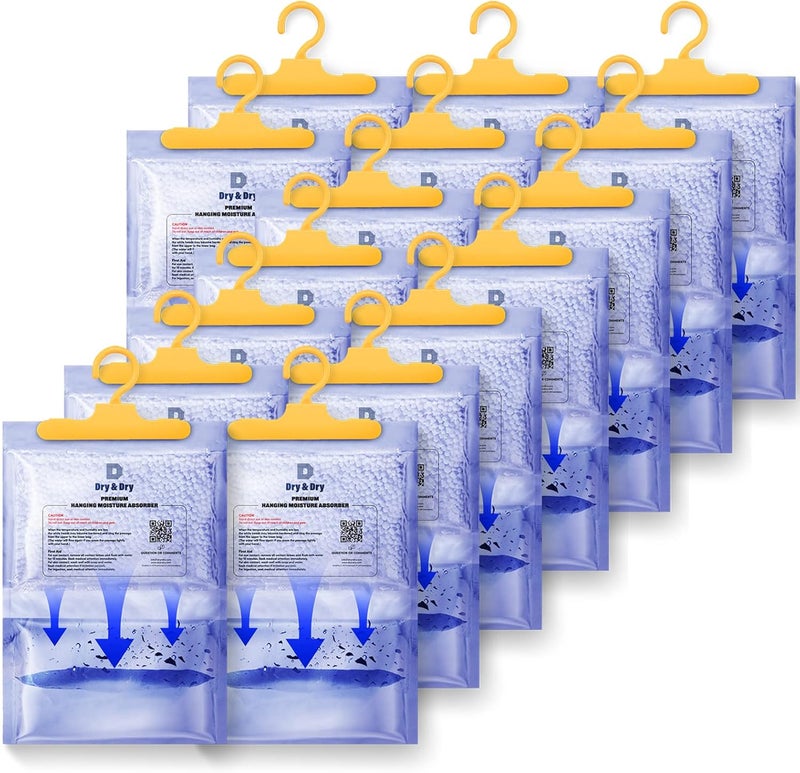 DRYDRY 14 Packs [Net 7 Oz/Pack] Moisture Absorbers Dehumidifiers for Home Dehumidifier for Basement, Bedroom - Dehumidifiers Moisture Absorbers - Image 1