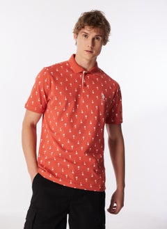 U.S. Polo Assn. بيس. بولو أسن. تي شيرت بولو للرجال بقصة عادية حبوب جيرونا  - Image 1