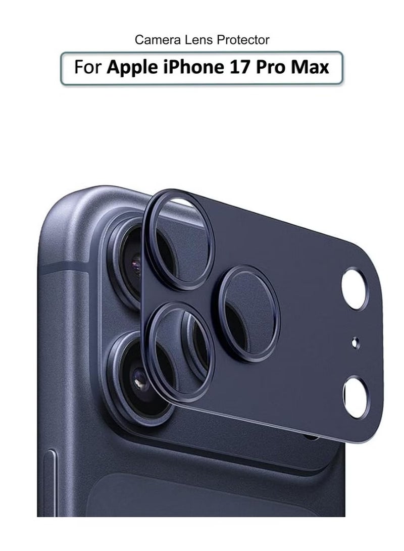 Camera protector for Apple iPhone 17 Pro Max - Back Camera Lens Glass Protector - 9H hardness HD clear protective glass - Lens shield/scratch-resistant camera glass protector/scratch-resistant/case compatible - Blue - Image 1