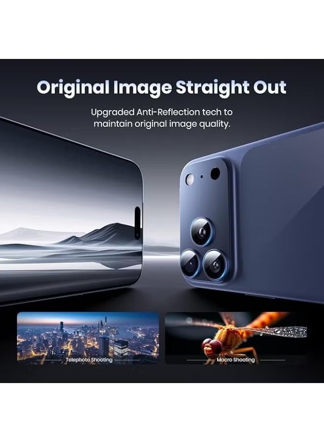 Camera protector for Apple iPhone 17 Pro Max - Back Camera Lens Glass Protector - 9H hardness HD clear protective glass - Lens shield/scratch-resistant camera glass protector/scratch-resistant/case compatible - Blue - Image 3