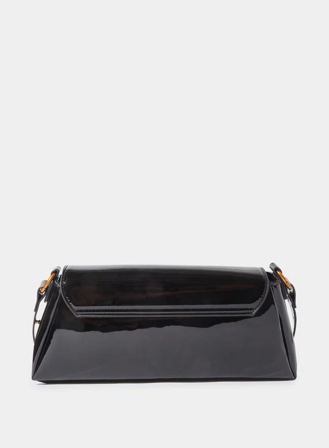 ستايلي Solid Shoulder Bag with Curved Flap