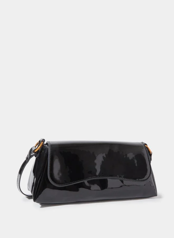 ستايلي Solid Shoulder Bag with Curved Flap