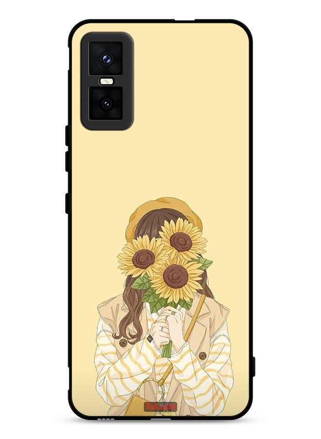 Tolwak Infinix GT 30 Pro Protective Case Cover Hide Face With Sunflowers - Image 1
