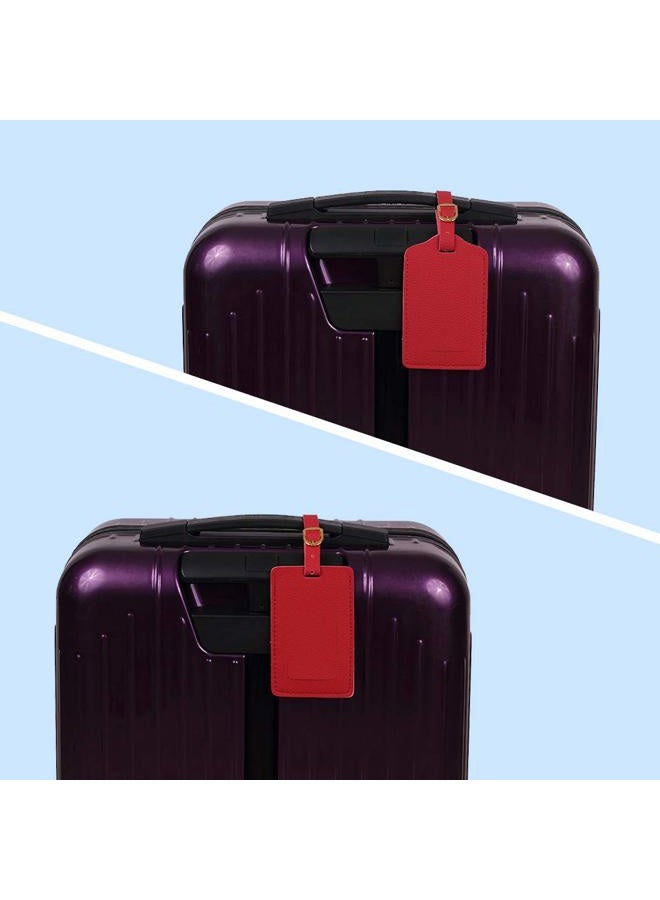 Vigorport Luggage Tags,Personalized Business Card Holder Travel ID Sets with Privacy Cover for Travel Bag Tags- 4 Pack(Red) - Image 4