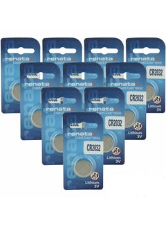Renata 10-Pieces Renata CR2032 Lithium 3V Batteries  - Image 1