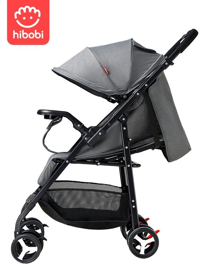 hibobi Two-way baby stroller, adjustable front and back, adjustable angle, can sit or lie down, multifunctional foldable stroller. - Image 4