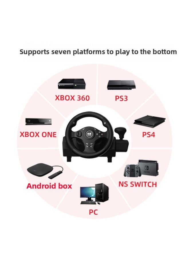 Generic Kf Computer Racing Game Steering Wheel Simulation Driver Game Machine Cool Car God Steering Wheel-Product Color:Black [7-in-1 Supports Ps4/ps3/xb  - Image 4