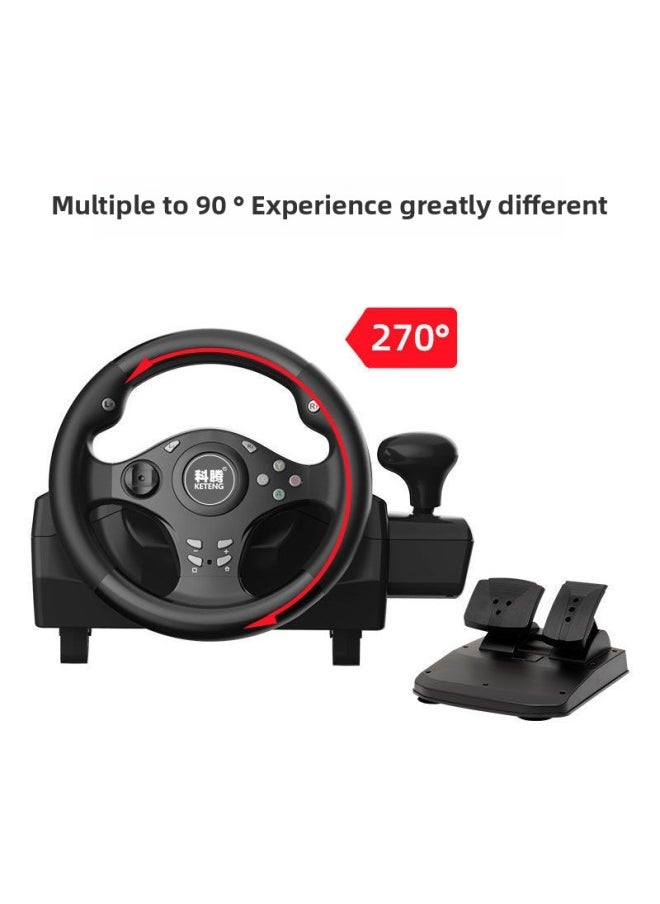 Generic Kf Computer Racing Game Steering Wheel Simulation Driver Game Machine Cool Car God Steering Wheel-Product Color:Black [7-in-1 Supports Ps4/ps3/xb  - Image 3